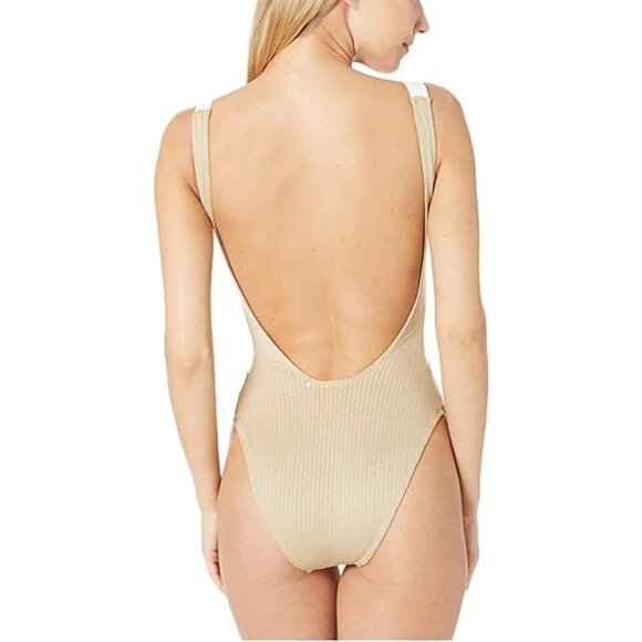 NWT Derek Lam knit lace-up one piece swimsuit, S - Picture 3 of 6